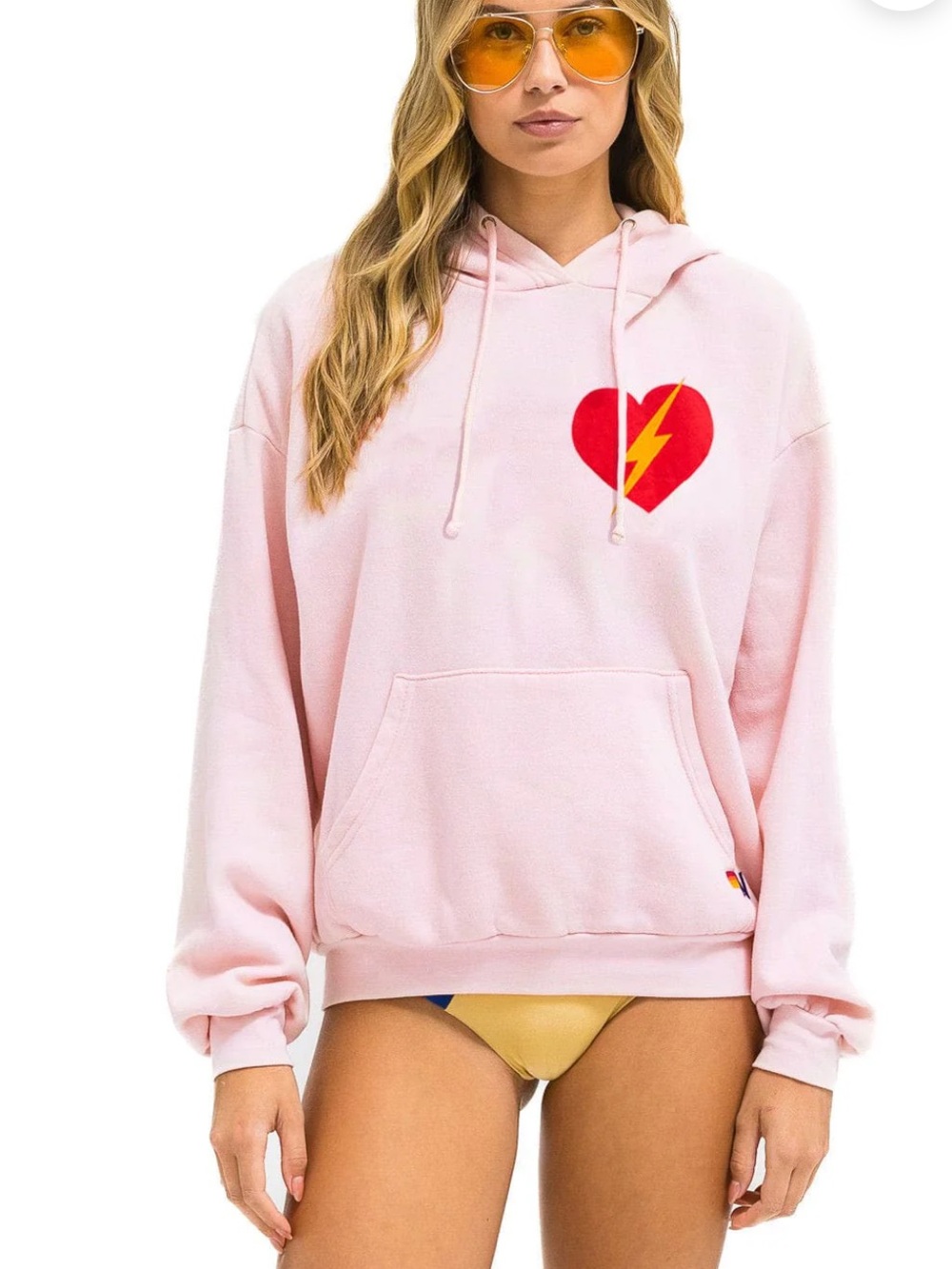 Aviator Nation Bolt heart pullover